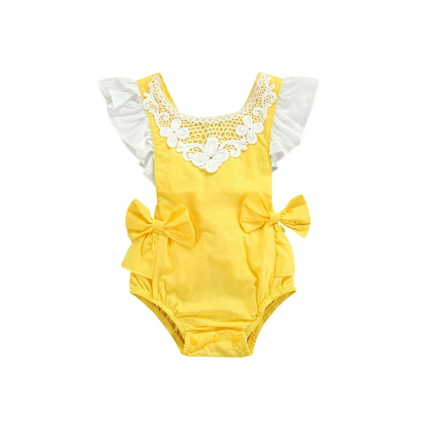 US Infant Baby Girl Clothes Bodysuit Bowknot Romper Outfits Off Shoulder Sunsuit US Infant Baby Girl Clothes Bodysuit Bowknot Romper Outfits Off Shoulder Sunsuit